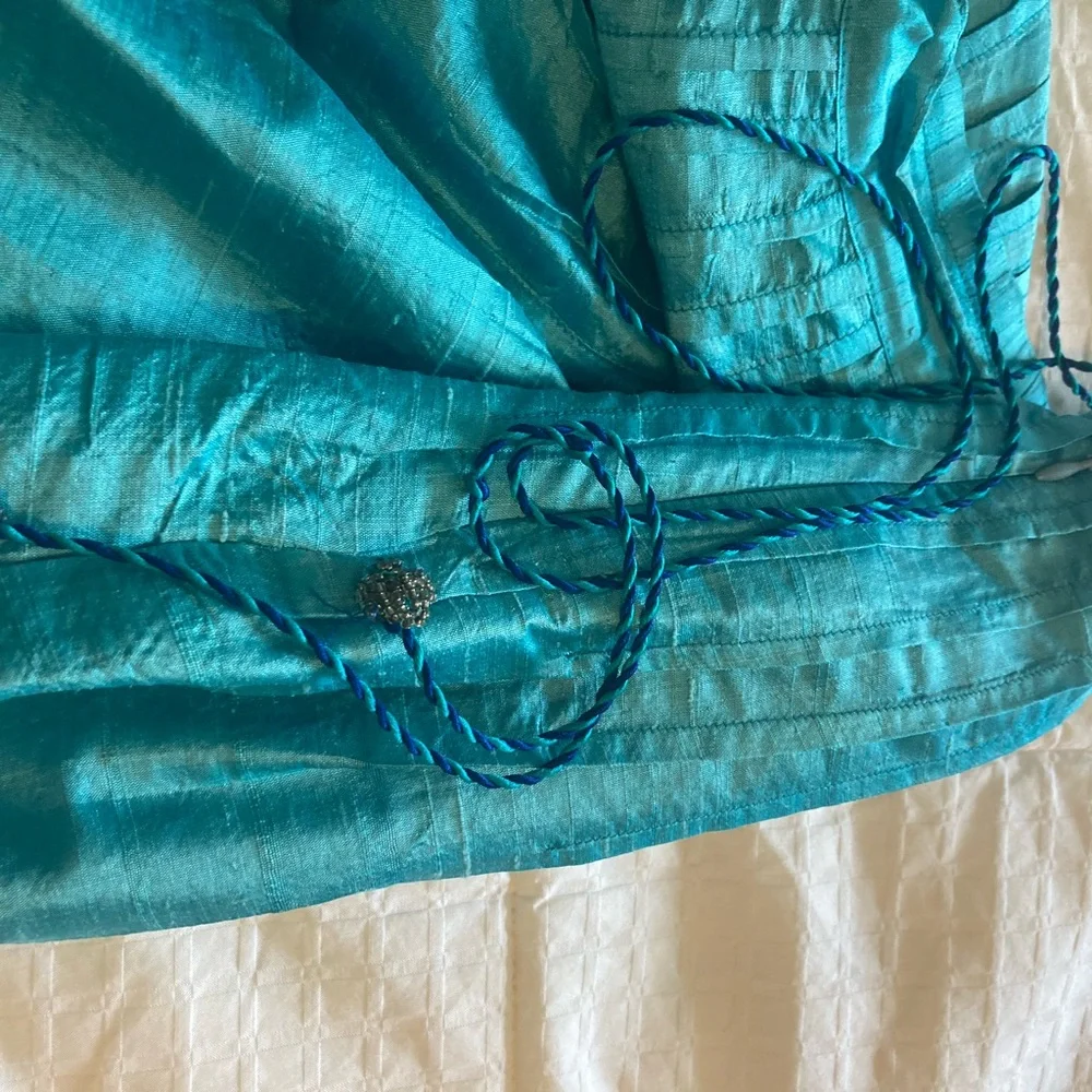 Soft Surroundings Turquoise Embroidered Maxi Skirt - Picture 2 of 10